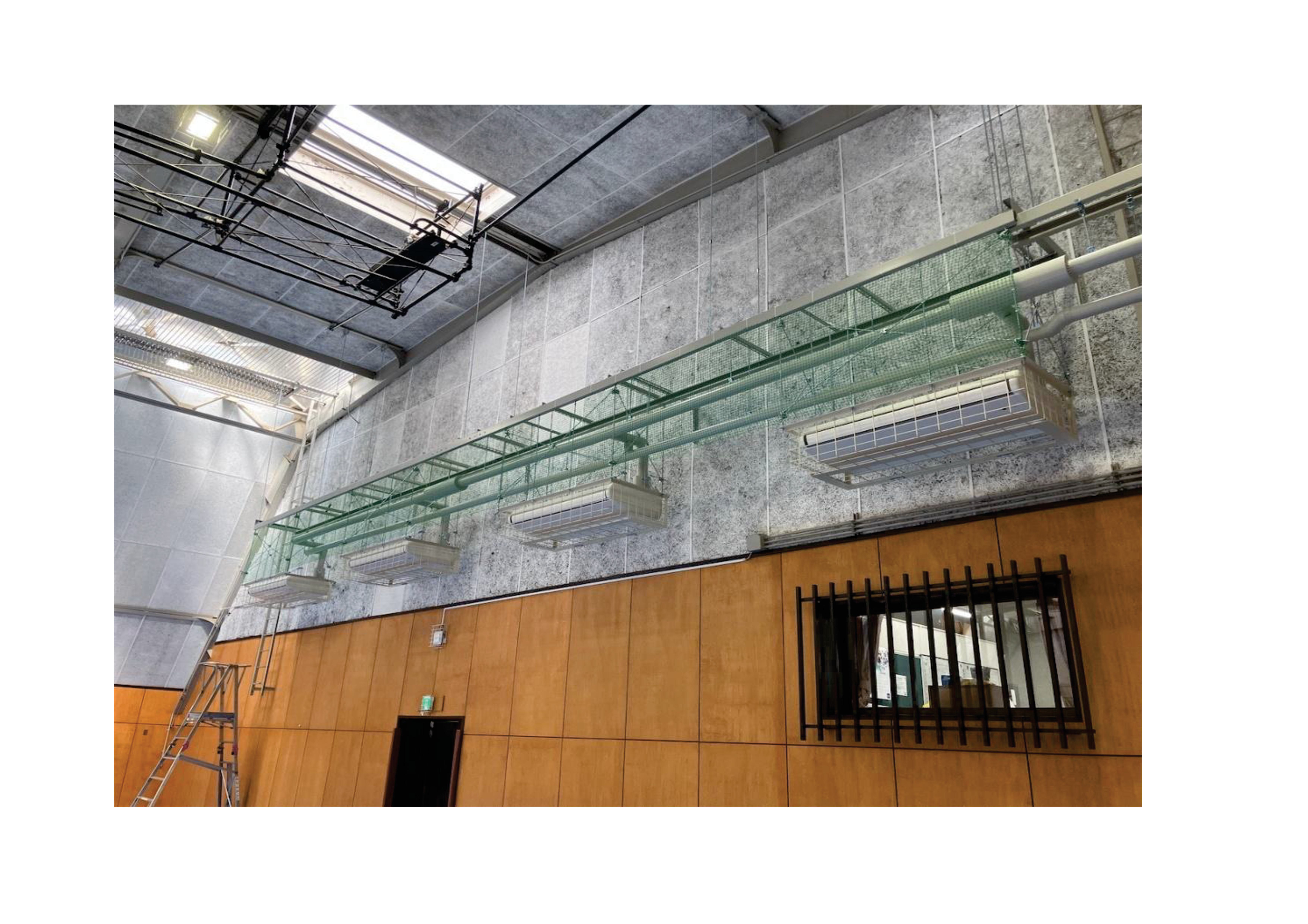 大阪偕星学園高等学校　竣工年月：2025年3月（第１体育館）　2024年8月（第２体育館）　使用用途：体育館空調